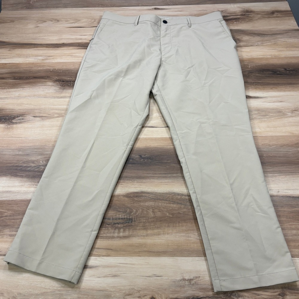 Banana Republic Chino Pants Mens 38x30 Minimalist Polyester Ripstop Straight Tan
